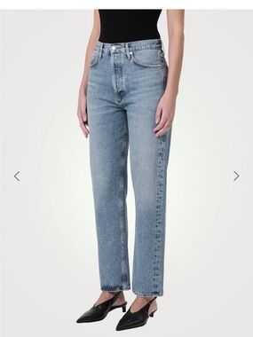 Agolde 90’s Pinch Straight Leg Jeans in Light Blue Wash